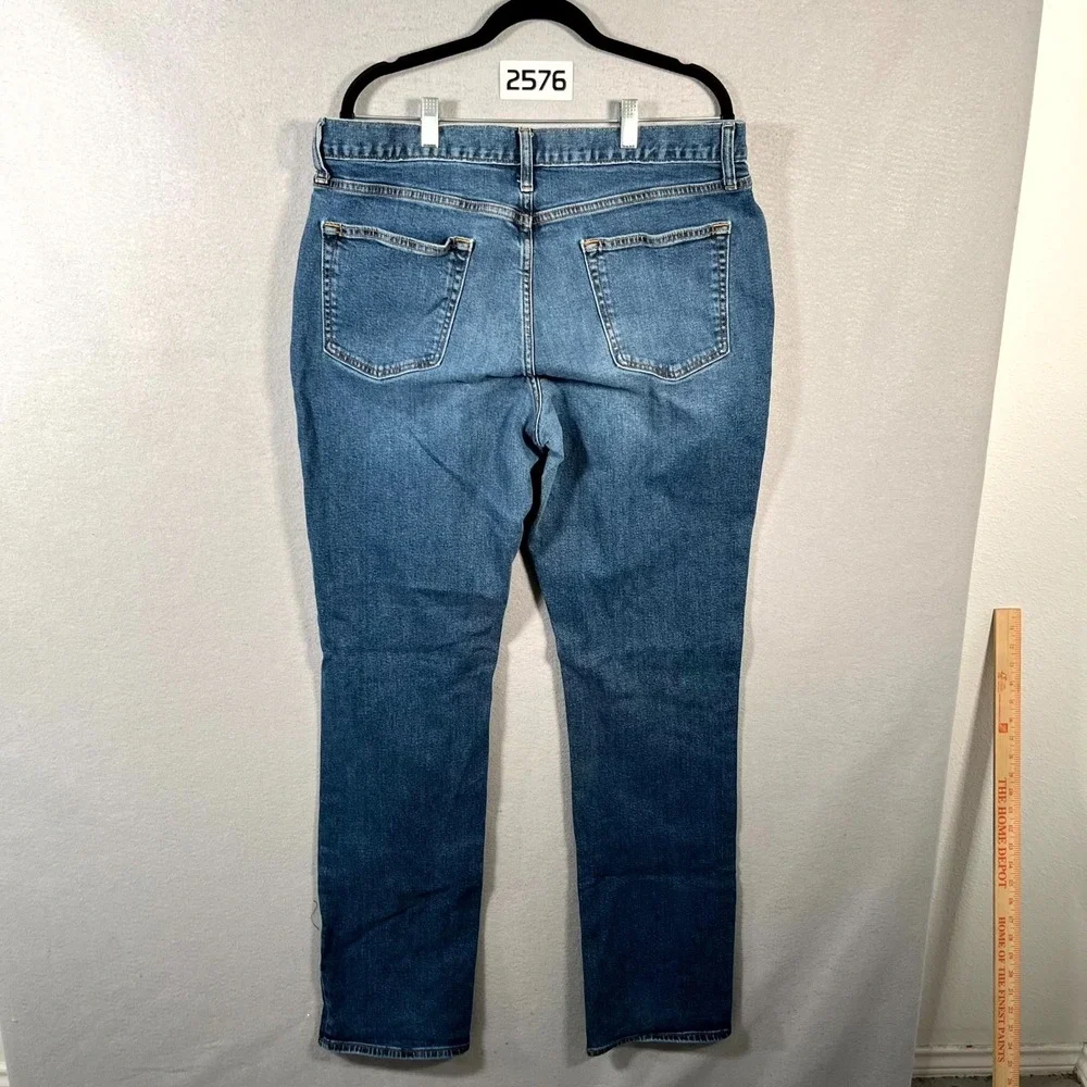 Old Navy Built‎ In Tough Flex Jeans Mens 36x36 Blue Denim Stretch Straight Leg